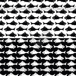 Fish silhouettes - vector clip art