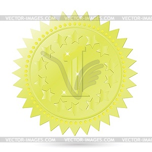 Golden award emblem - vector clipart