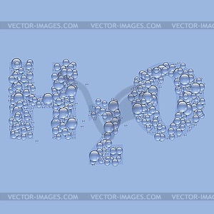 Water text - vector clipart