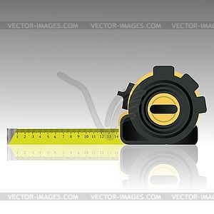 Steel tape ruler - vector image