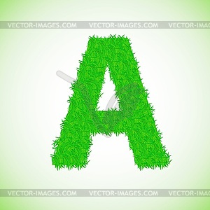 Grass letter - vector clip art