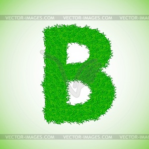 Grass letter - vector clipart / vector image