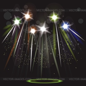 Neon spotlight background - vector clipart