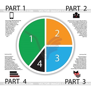 Modern info graphic business circle - vector clip art