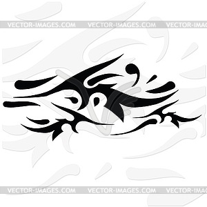 Silhouette of tattoo - vector clipart