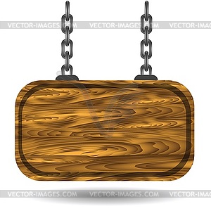 Wooden sign - vector clipart / vector image