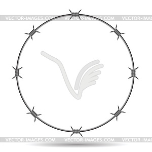 Barbed ware frame - vector image