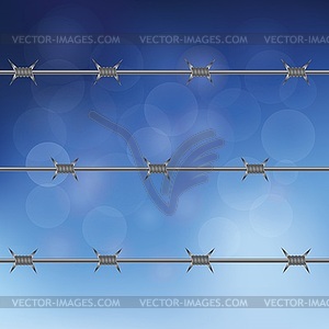 Забор из колючей проволоки - изображение в векторном виде