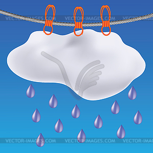 Gray clouds - color vector clipart