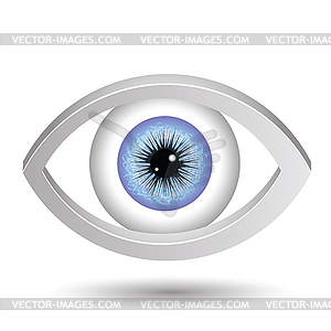 Blue female eye - vector image