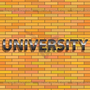 University sign - vector EPS clipart