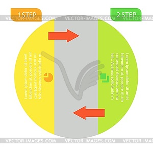 Info graphic business circle - vector image