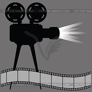 Старый проектор фильм - векторный клипарт