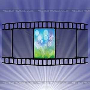 Old film strip - vector image