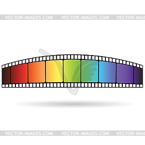 Old film strip - vector image