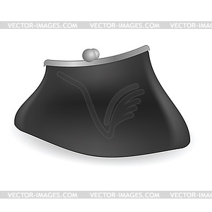 Black purse - vector image