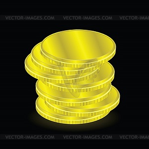 Gold coins - vector clipart