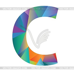 Letter of different colors - color vector clipart