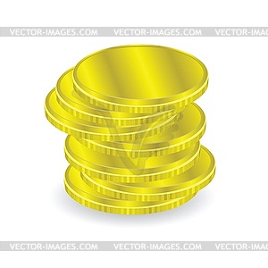 Золотые монеты - векторное изображение