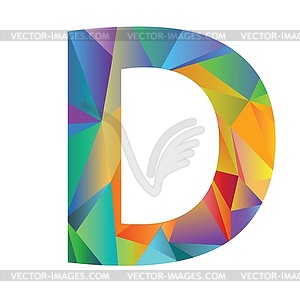 Буква различных цветов - изображение векторного клипарта