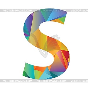 Letter of different colors - vector EPS clipart