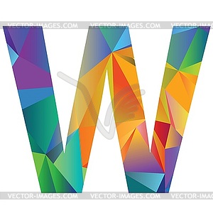 Letter of different colors - vector clip art