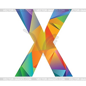 Letter of different colors - vector image