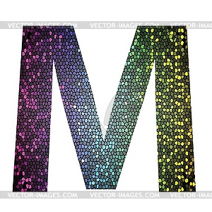 Letter M of different colors - vector image