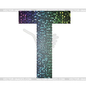 Letter T of different colors - vector clipart / vector image