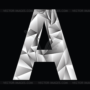 Crystal letter A - royalty-free vector image