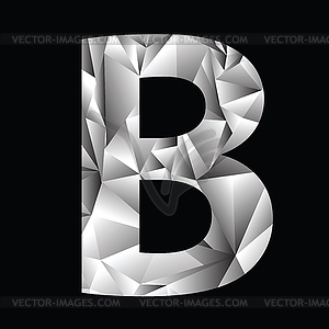 Crystal letter B - vector clip art