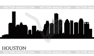 Houston city skyline silhouette background - royalty-free vector clipart