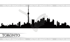 Toronto city skyline silhouette background - vector image