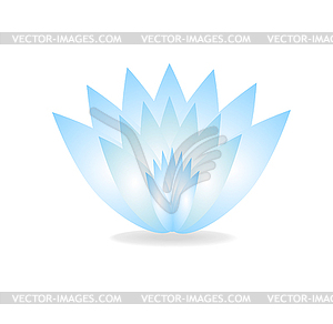 Gently blue flower - vector image