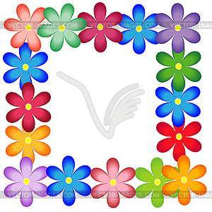 Bright background with flowers for design - vector clip art