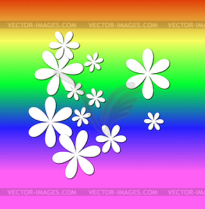 Bright background with flowers for design - vector clipart