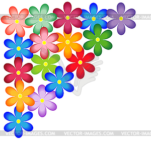 Bright background with flowers for design - vector clipart