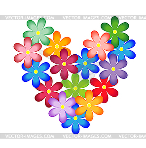 Bright background with flowers for design - vector clipart