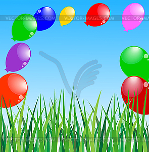 Background with bright air marbles - vector clip art