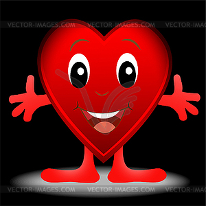 Merry heart,postal to day of saint Valentin - vector image