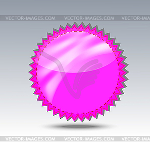 Sticker of pink color for design - vector image