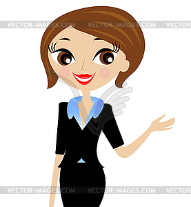 Young business woman - vector clipart