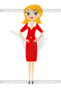 Young business woman - vector clipart