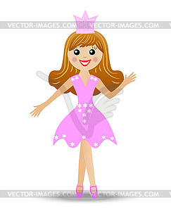 Merry girl in suit princess - vector clipart / vector image