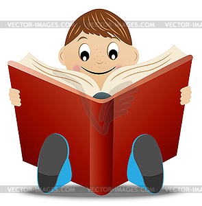 boy reading clip art