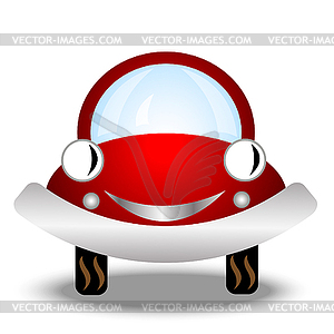 Little red car - vector image