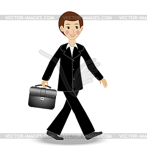 Merry business man - stock vector clipart