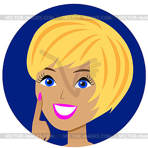 Portrait beautiful young woman - vector image
