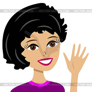 Portrait beautiful young woman - vector image