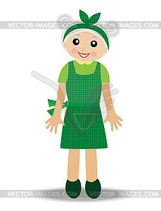 Merry old woman - vector clipart